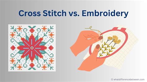 what's the difference between cross stitch and embroidery